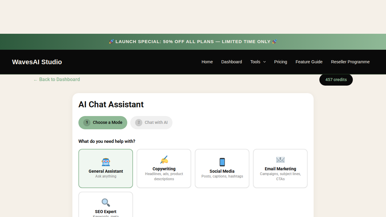 AI Chat - Choose your mode