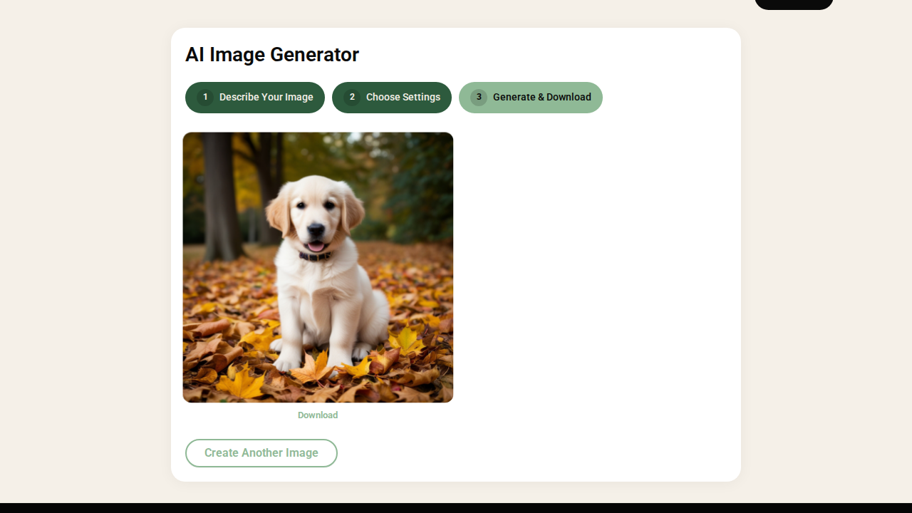 Step 4 - Generated image result