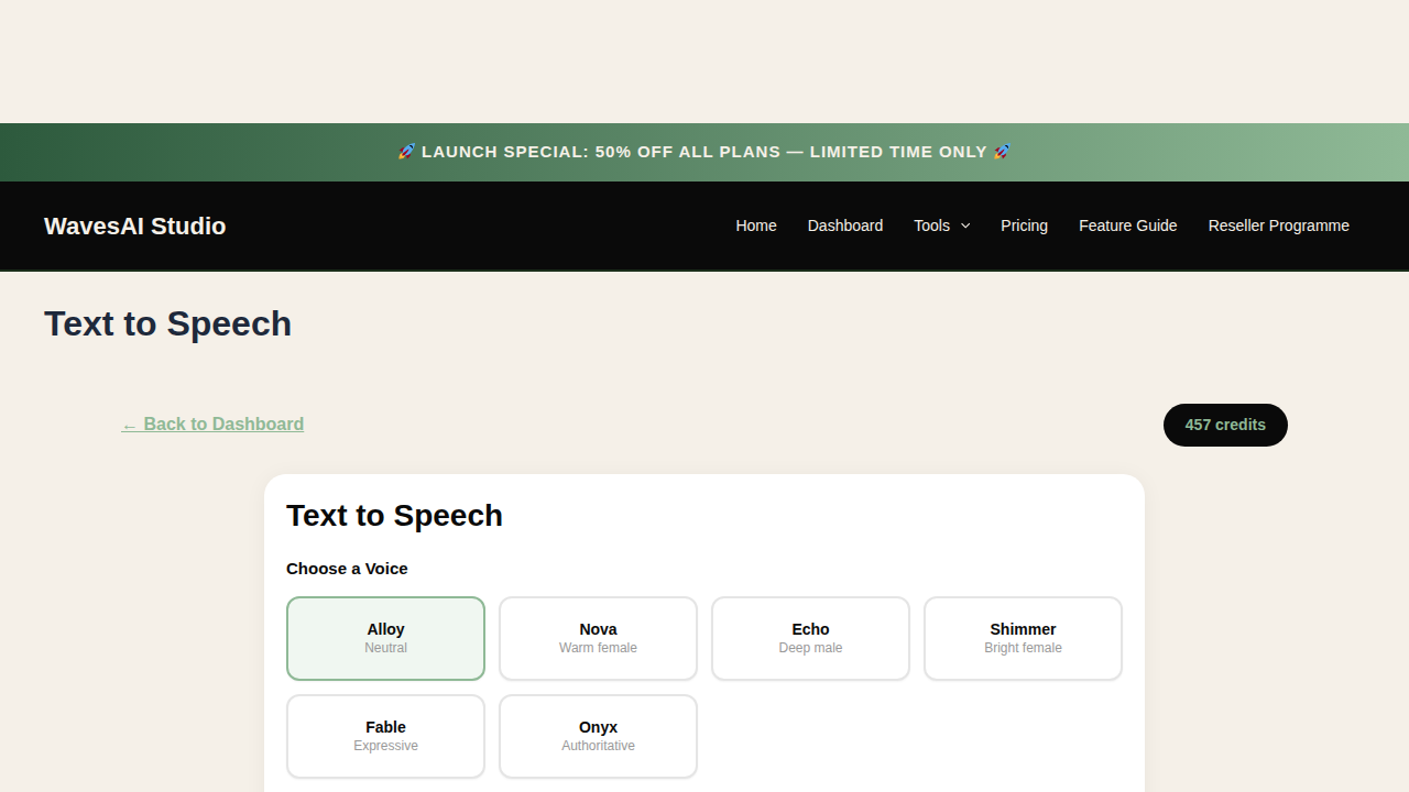 Text to Speech - Voice Selection