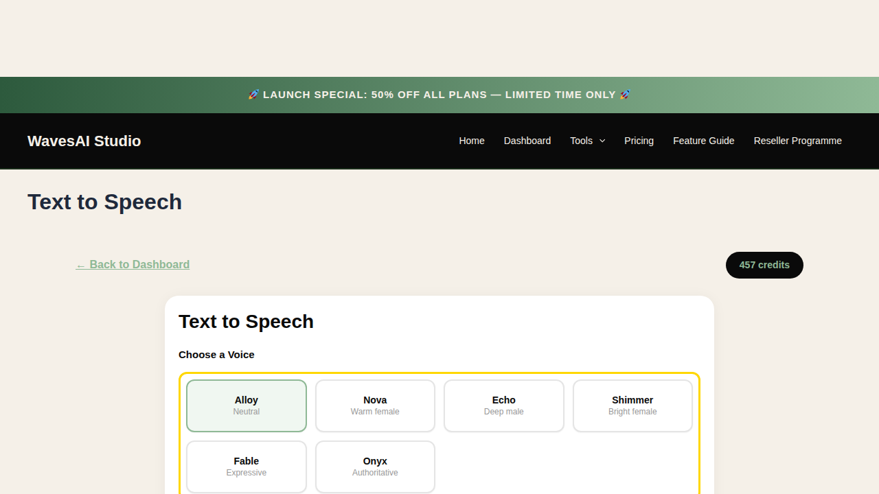 Text to Speech - Voice Highlighted